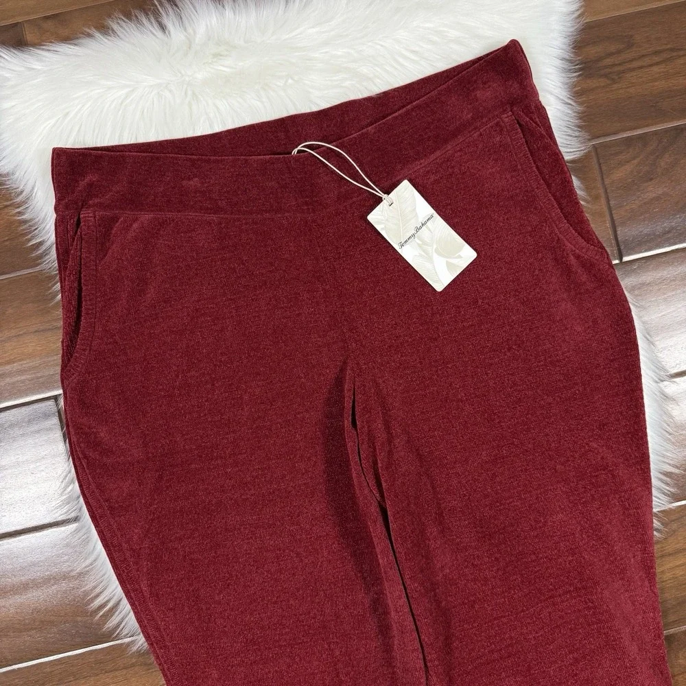 Tommy Bahama Women's Size XL Sangria Red Sea‎ Light Sweater Jogger Pants